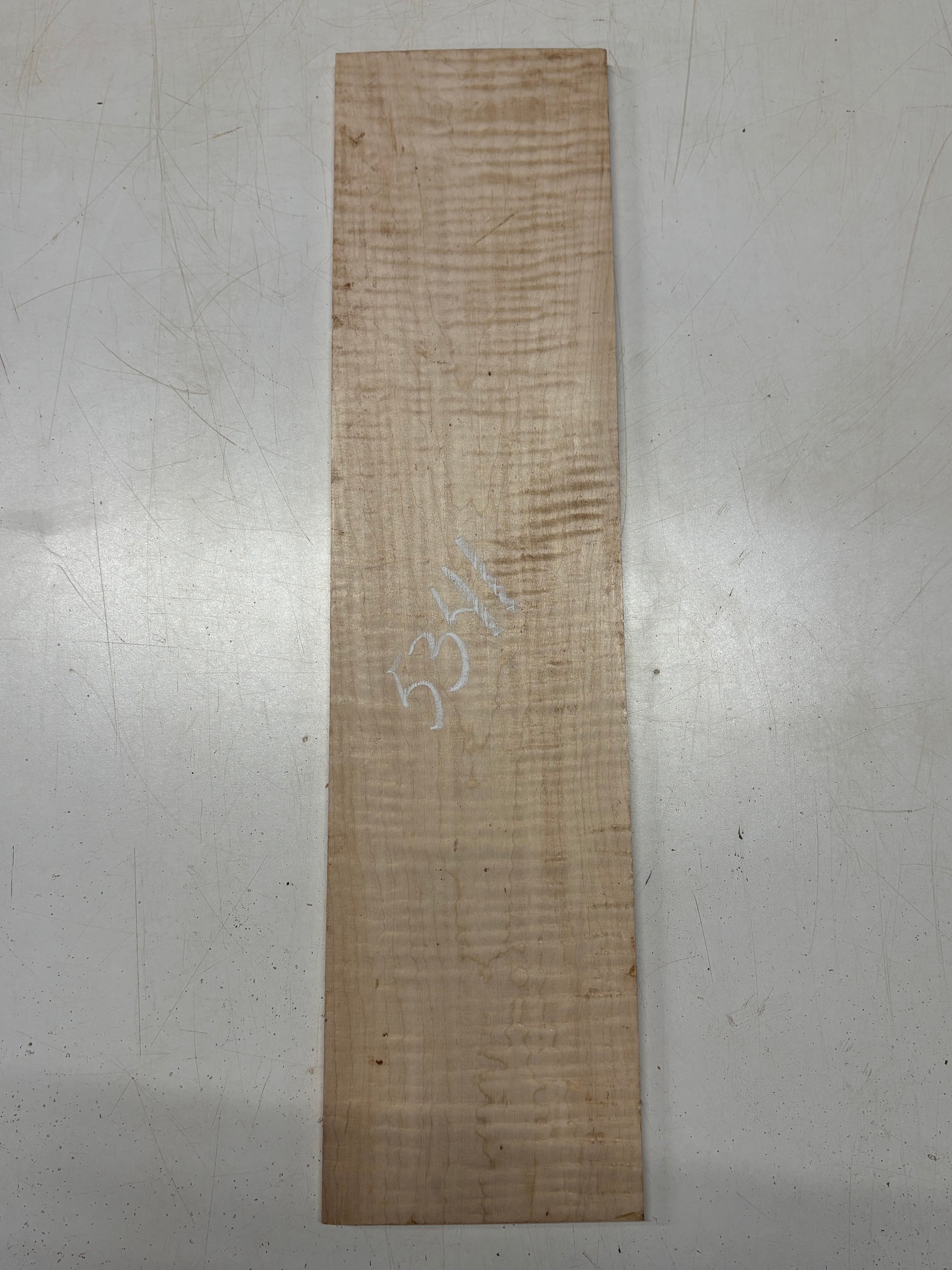 1 Piece, Flame Hard Maple Thin Stock Lumber 24"x6"x3/8"#5341