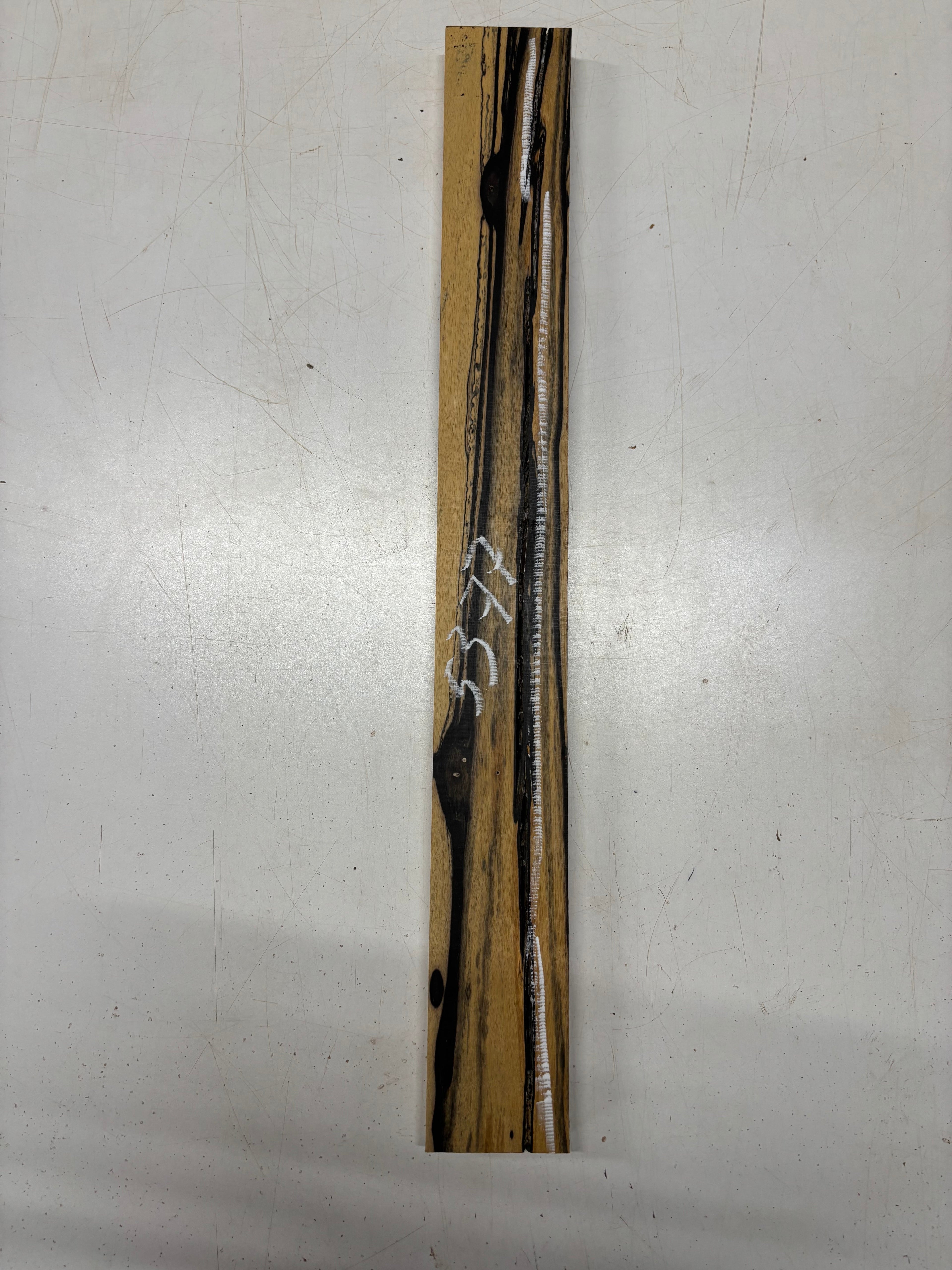 1 Piece, Black And White Ebony Thin Stock Lumber  24"x2-3/4"x7/8"#5377
