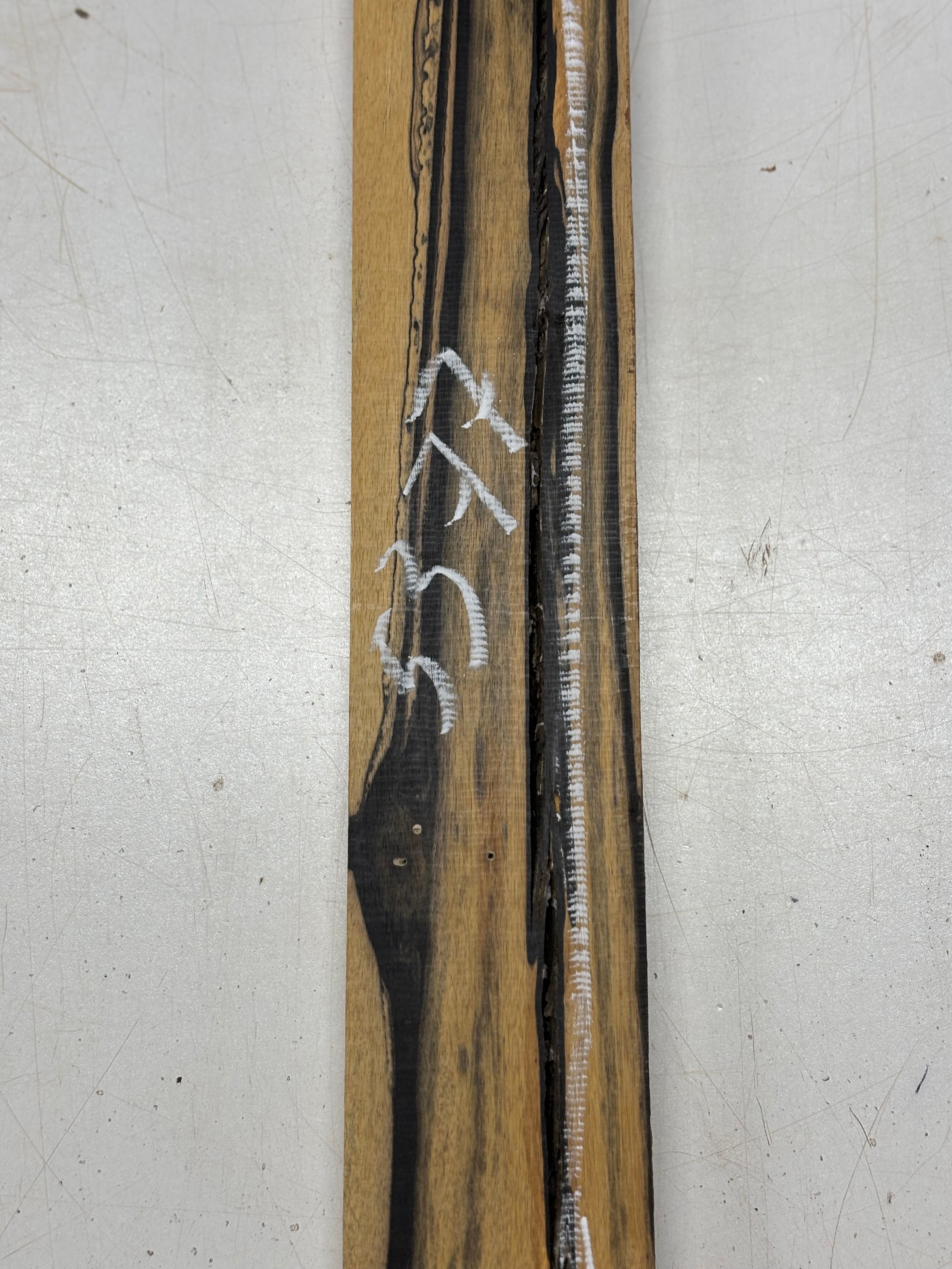 1 Piece, Black And White Ebony Thin Stock Lumber  24"x2-3/4"x7/8"#5377