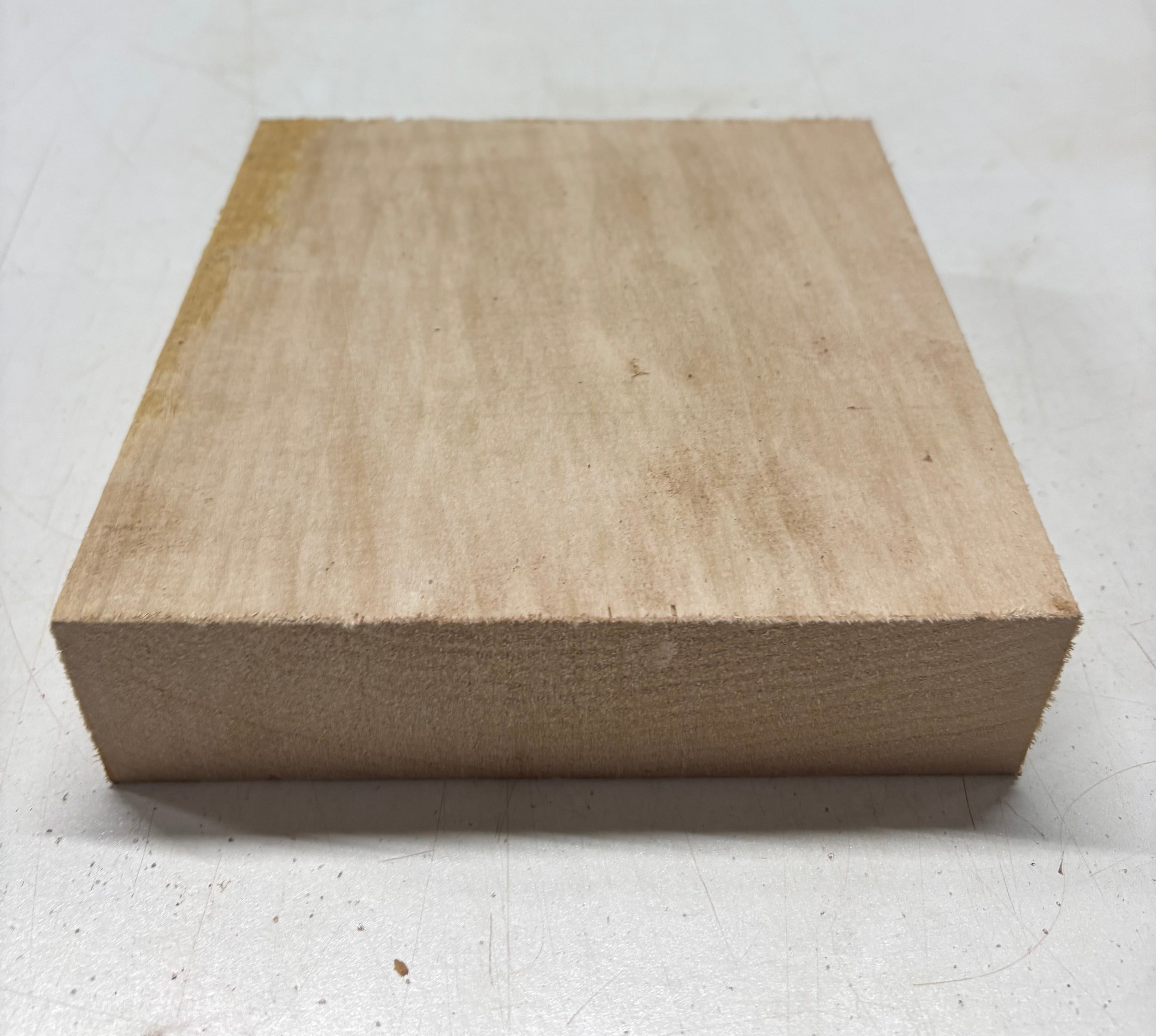 1 Piece, Basswood Bowl Blank 7"x7"x1-7/8"#5392