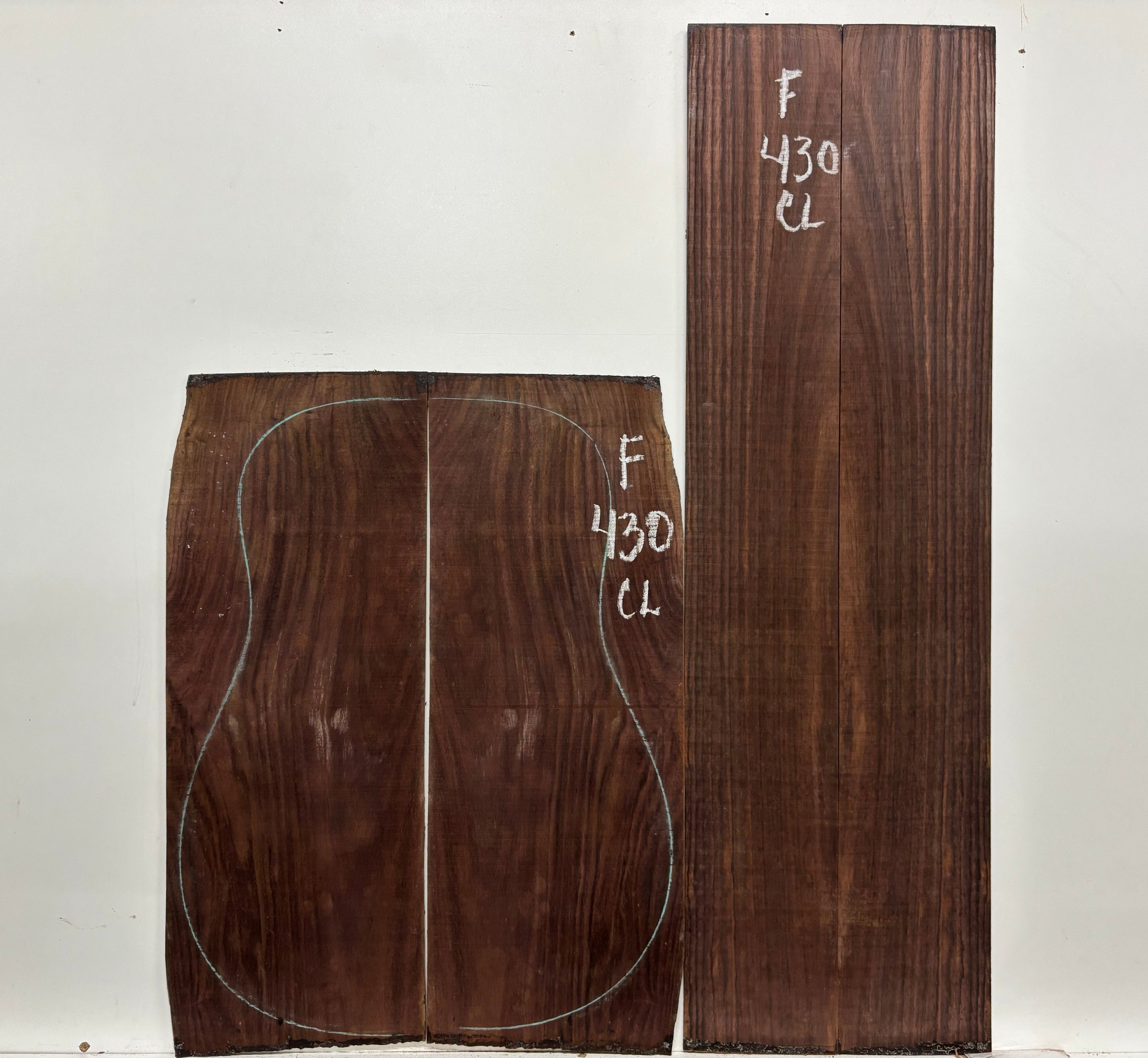 Figured Indian Rosewood Classical Guitar Back & Side Set #430