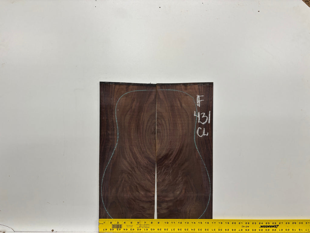 Figured Indian Rosewood Classical Guitar Back & Side Set #431